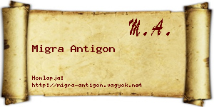 Migra Antigon névjegykártya